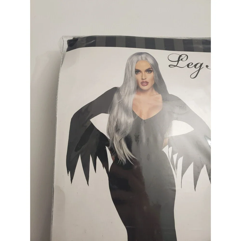 Womens Leg Avenue Black Long Witch Gothic Dress, M/L - Picture 4 of 6